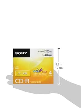Amazon.co.jp: ソニー データ用CD-R 1-48倍速 10mmケース 4枚